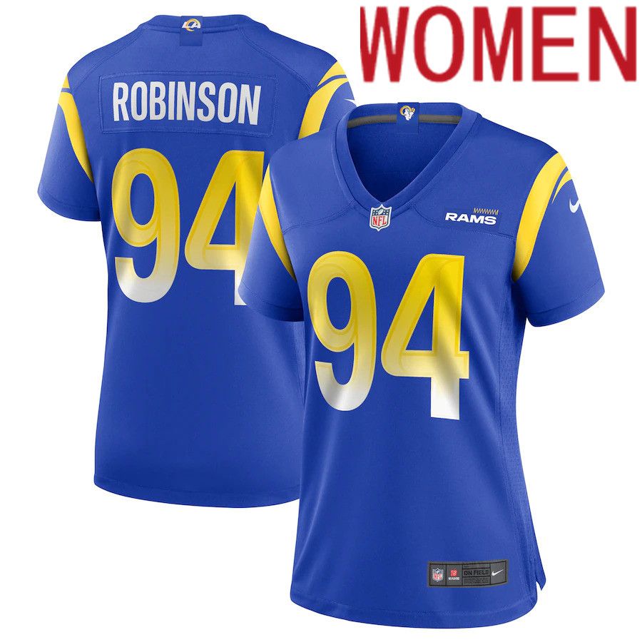 Women Los Angeles Rams #94 AShawn Robinson Nike Royal Game NFL Jersey